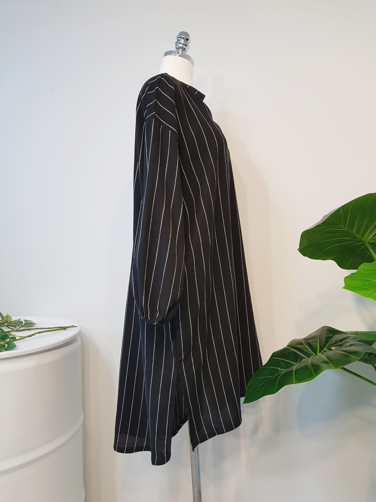 New Over Buffet Striped Shirt One Piece 3 Color Pr