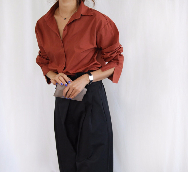 Swan Shirt Loose Fur Long 4color Romantic Look Dat