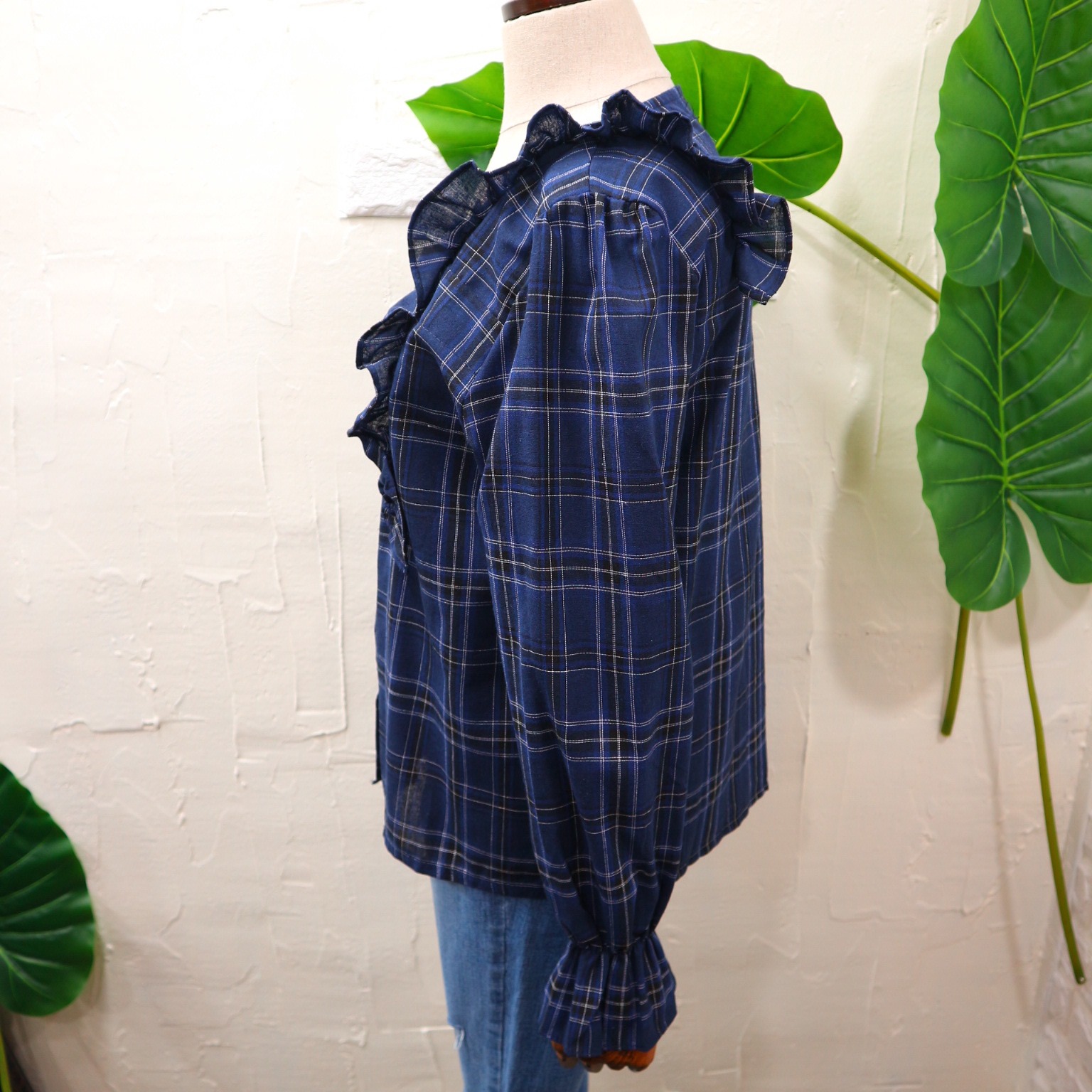 NEW FASHION LADY GIRL Blouse Free Shipping Frill C