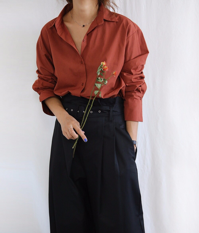 Swan Shirt Loose Fur Long 4color Romantic Look Dat