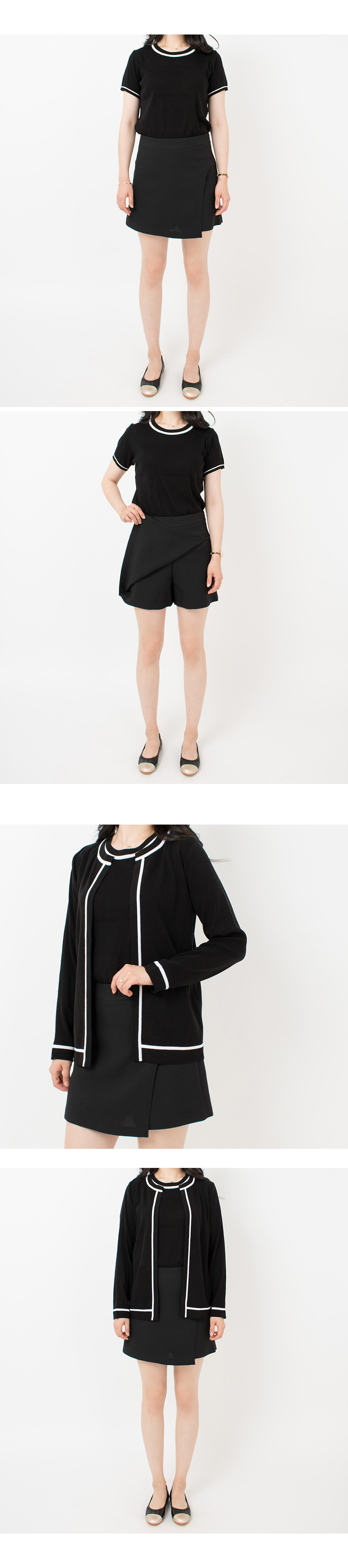 Women Short Pants Fall Wrap Skirt Shorts Wine, Bla