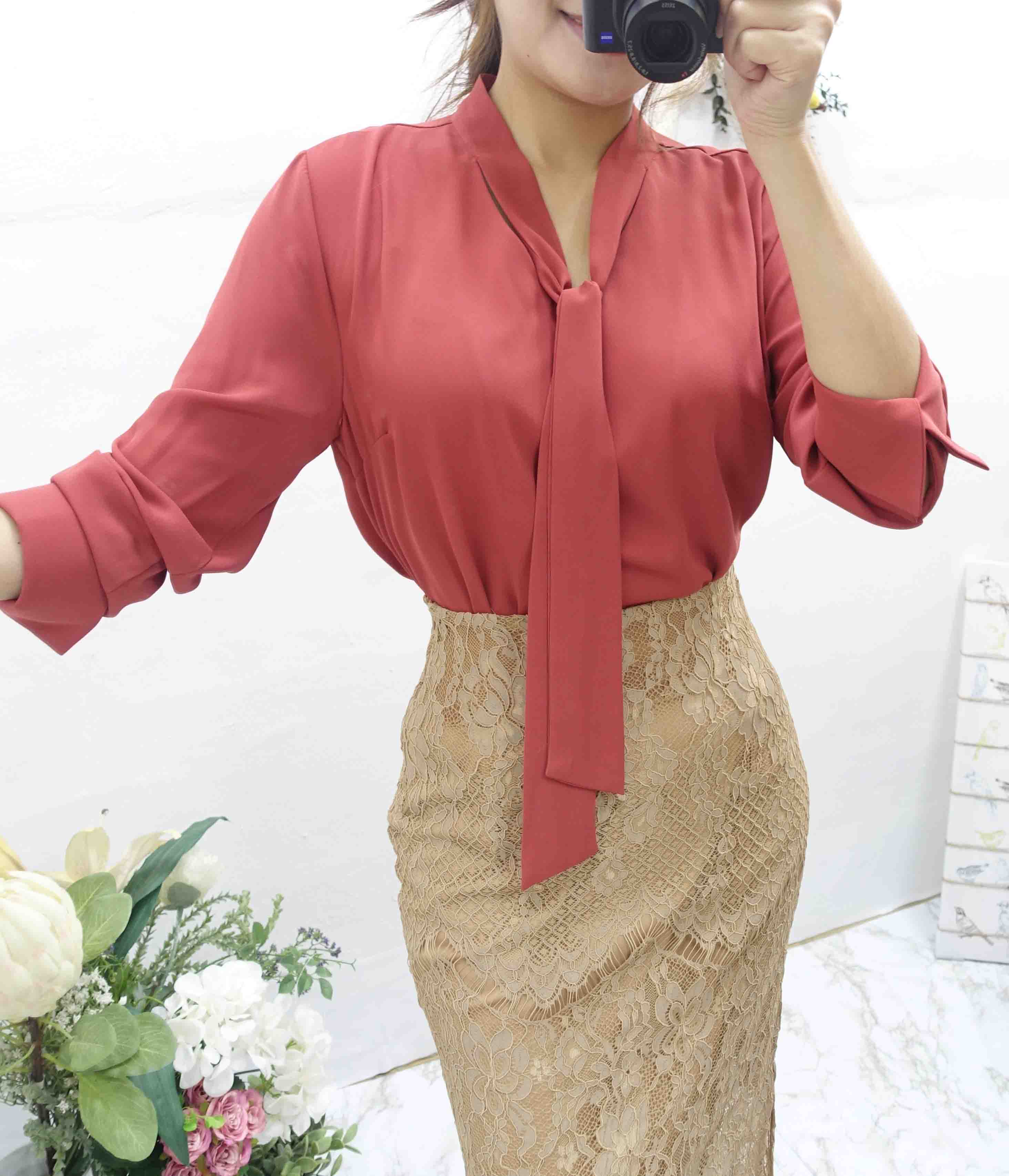 Lace Long skirt Tidy style Office fashion Fascinat