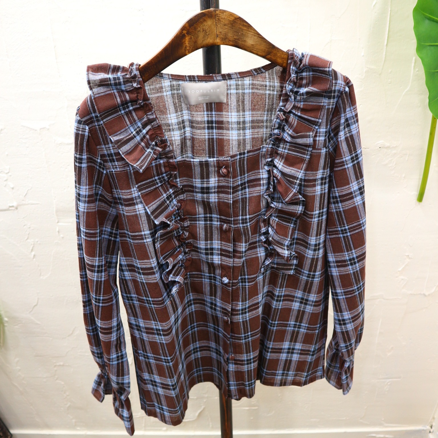 NEW FASHION LADY GIRL Blouse Free Shipping Frill C