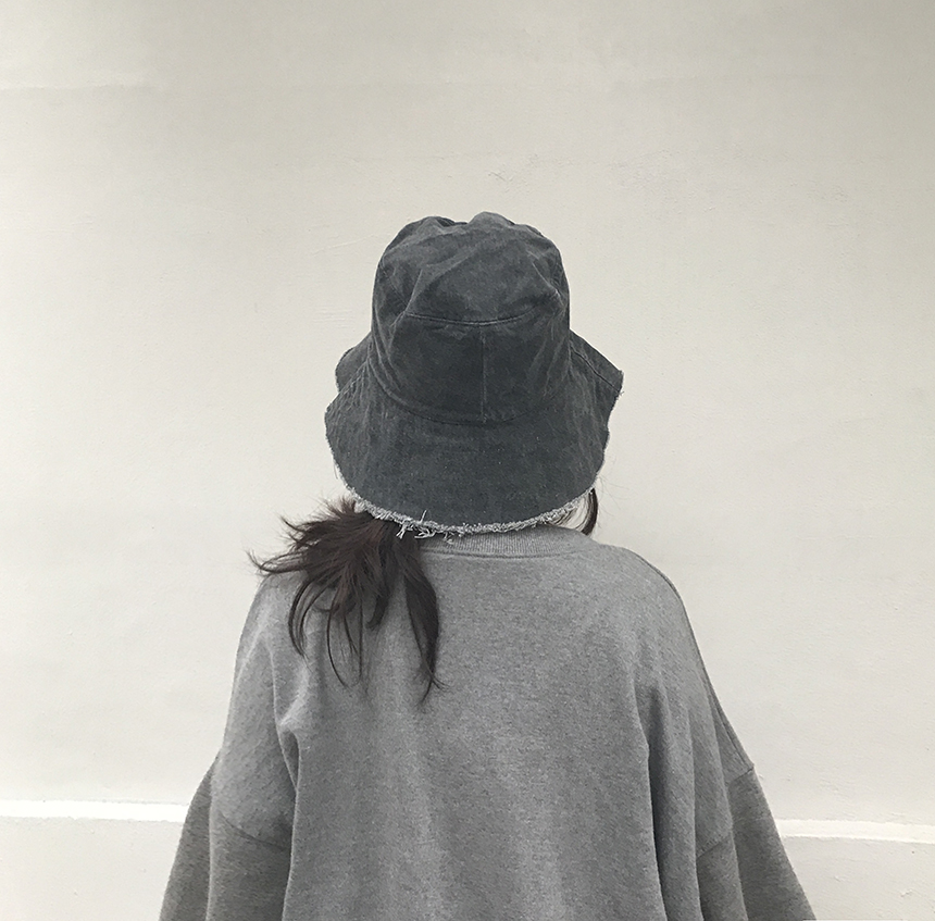 Women Sun Hats Washing Denim Wide Bucket Hat Hats