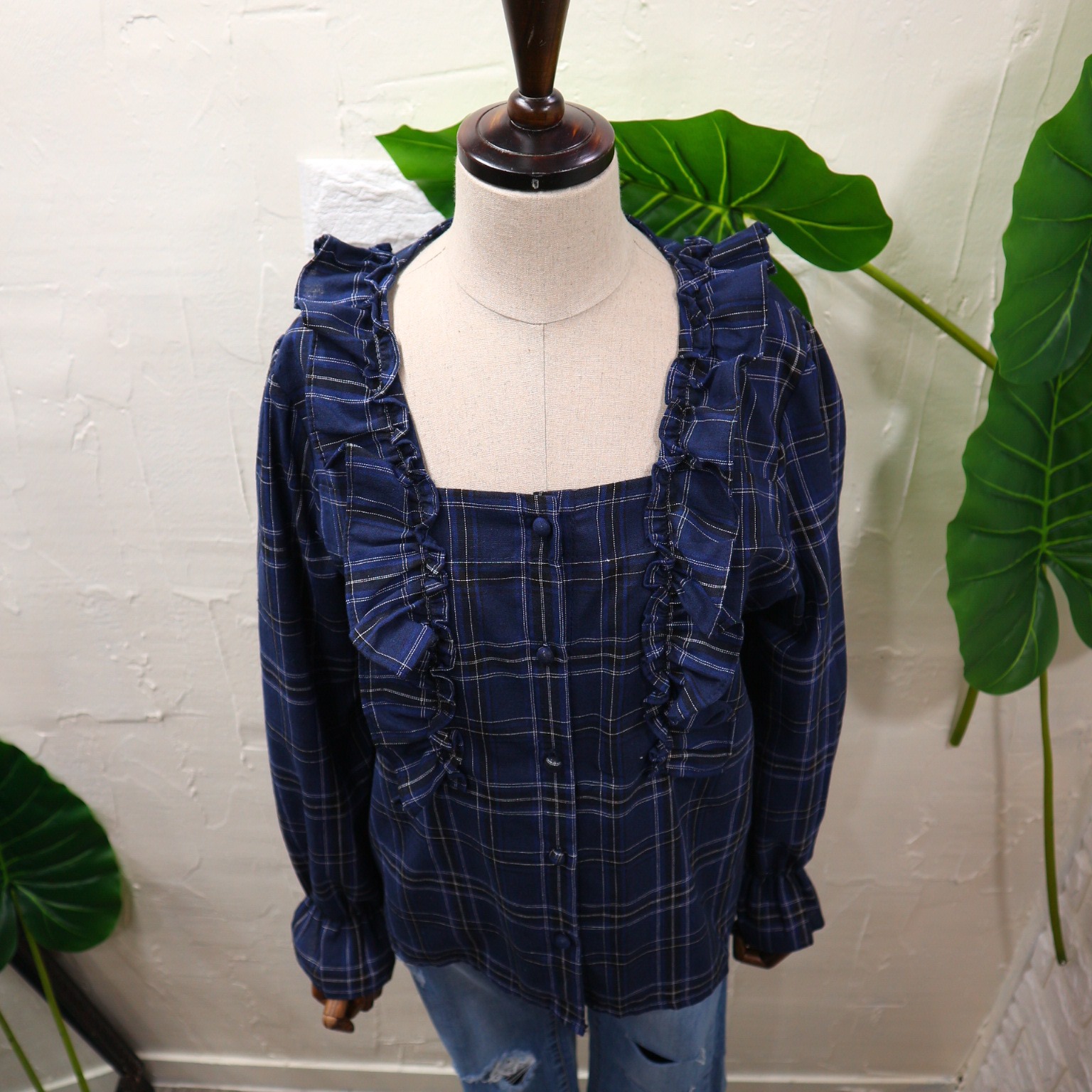 NEW FASHION LADY GIRL Blouse Free Shipping Frill C