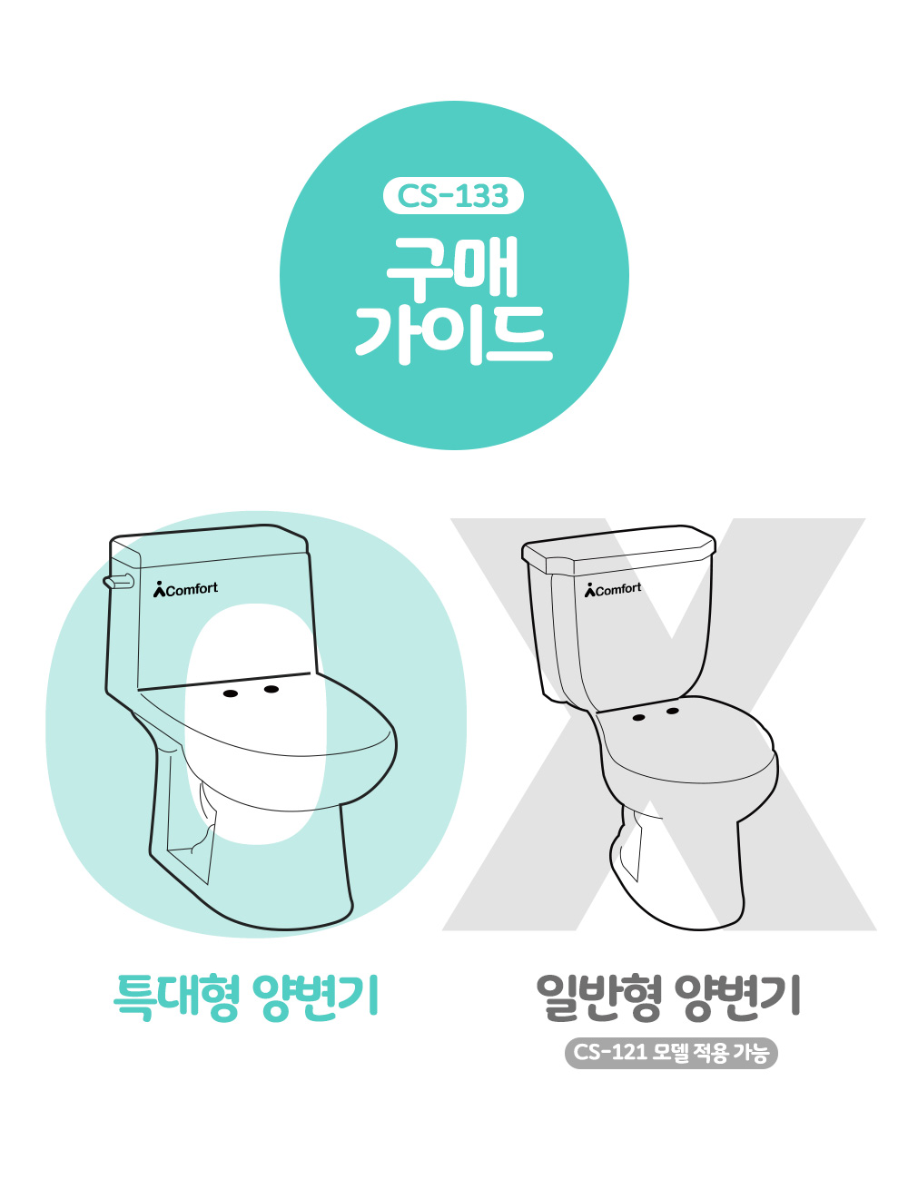 Comfort noiseless hard toilet seat cover CS-133 Re