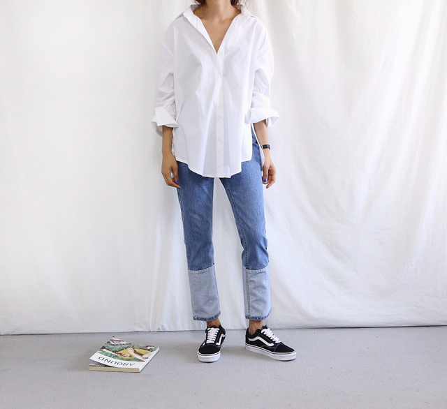 Swan Shirt Loose Fur Long 4color Romantic Look Dat