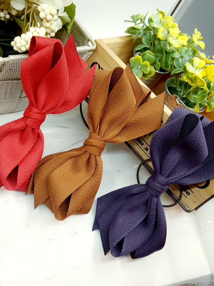 NEW HAIR CLIP HOOP Set of 3 Ribbon Pin Set New Wan