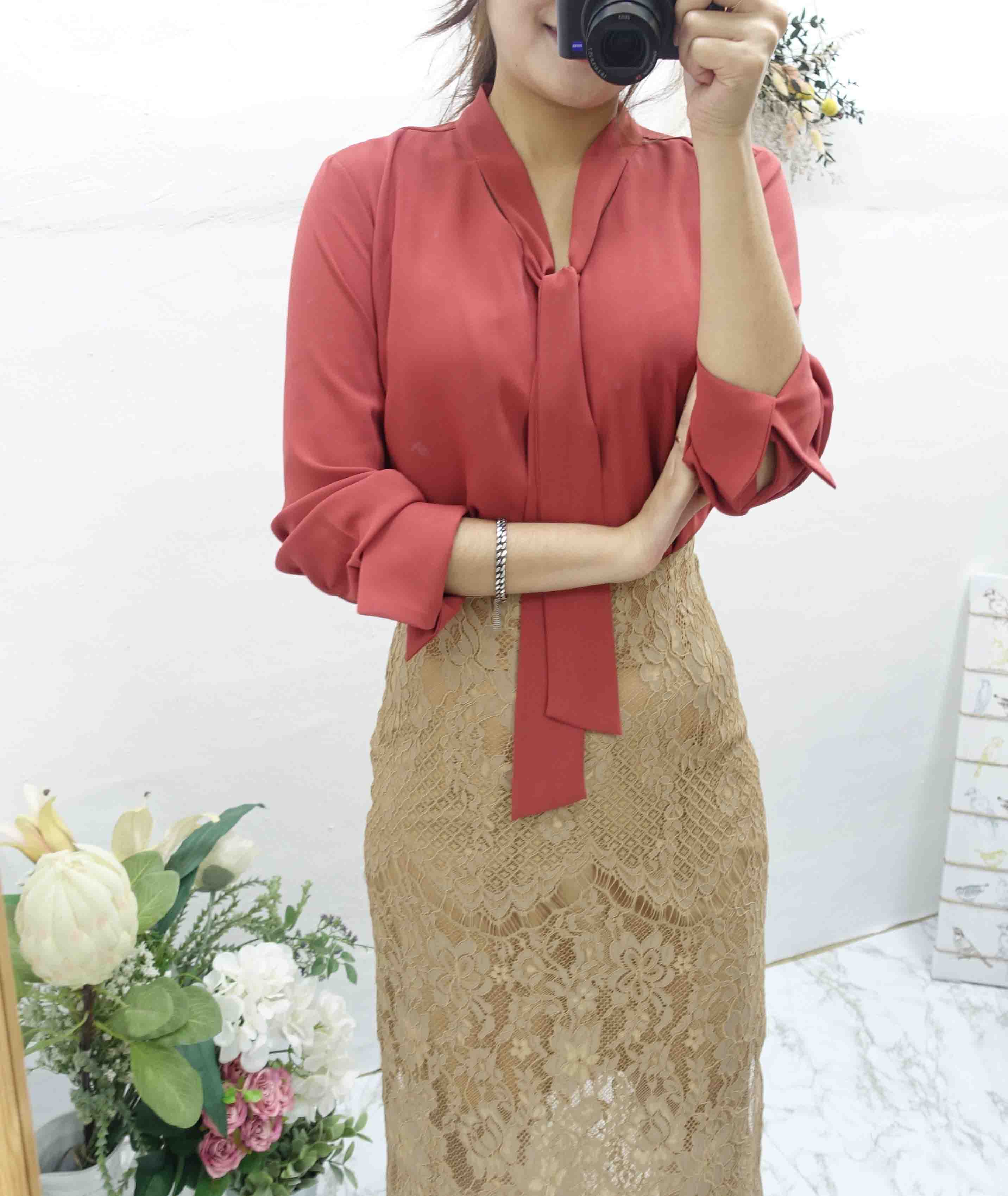 Lace Long skirt Tidy style Office fashion Fascinat