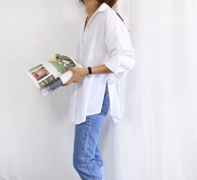 Swan Shirt Loose Fur Long 4color Romantic Look Dat