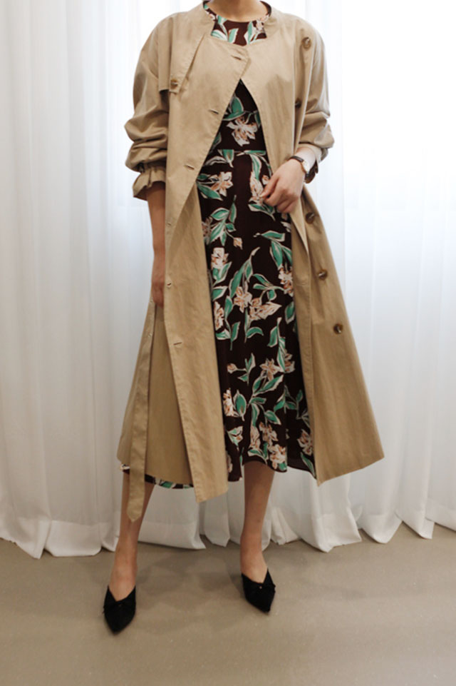 New Women Dress High Quality Autumn Flower Long Go