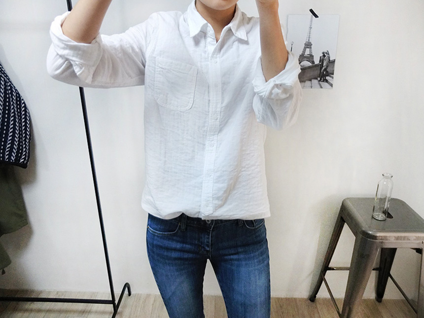 Double gauze southern shirt Women Women White Basi