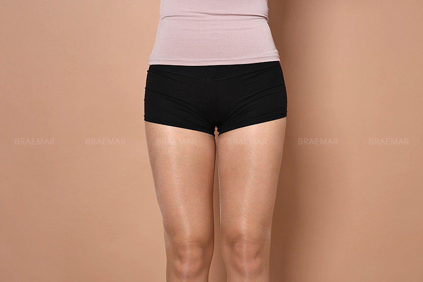 Seamless Shorts Black 2 Piece Cotton Spandex Under