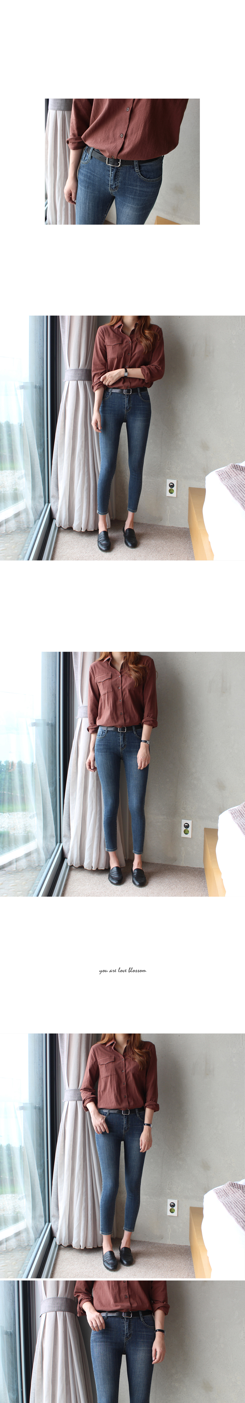 Women Jeans Pants Slim Span Basic Basic Jin Ji Ski