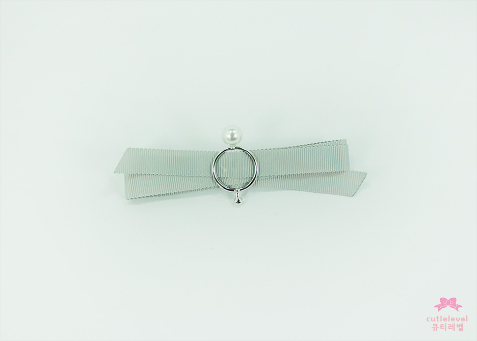 NEW HAIR CLIP HOOP Pearl Ribbon Pin Pin