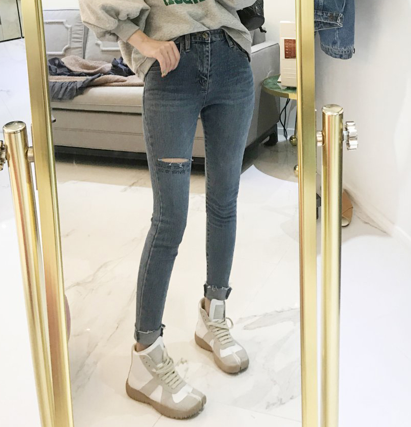 Women Jeans Pants Square diant pants Skinny denim 