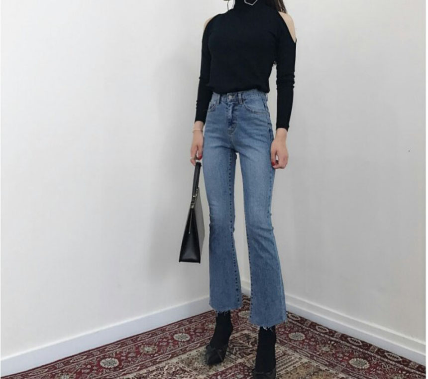 Women Jeans Pants Taini Slim Boots Cut Jeans Girls