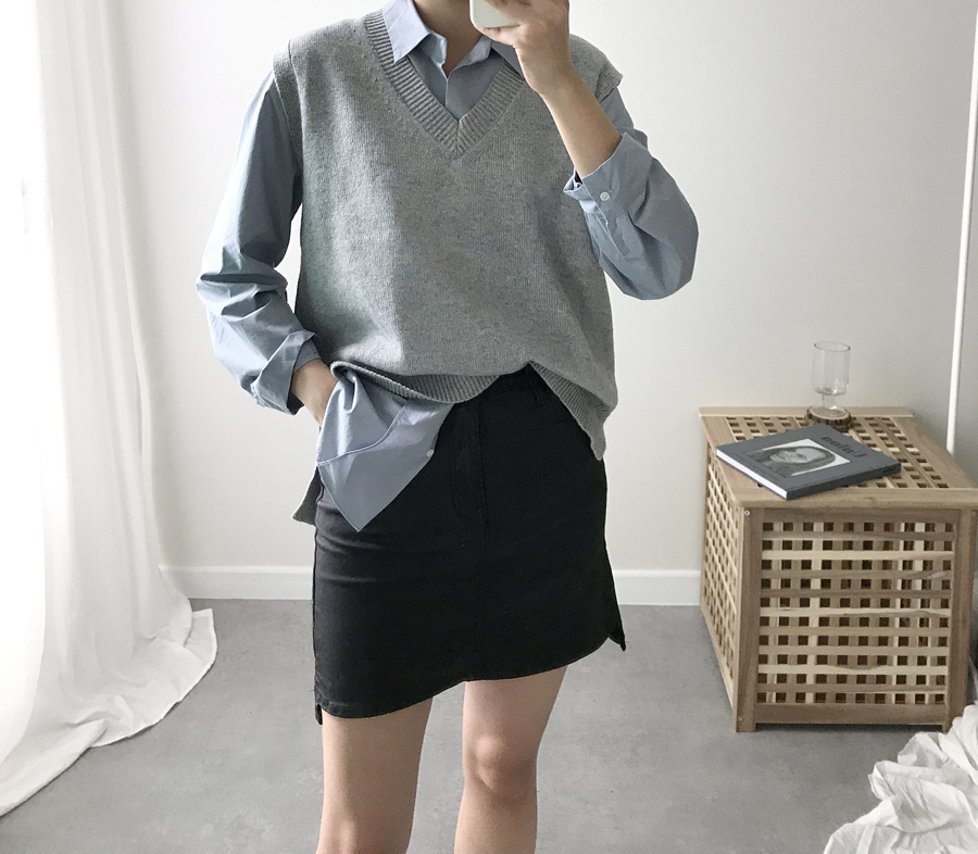Daily plain shirt Women Autumn basic cotton Cotton