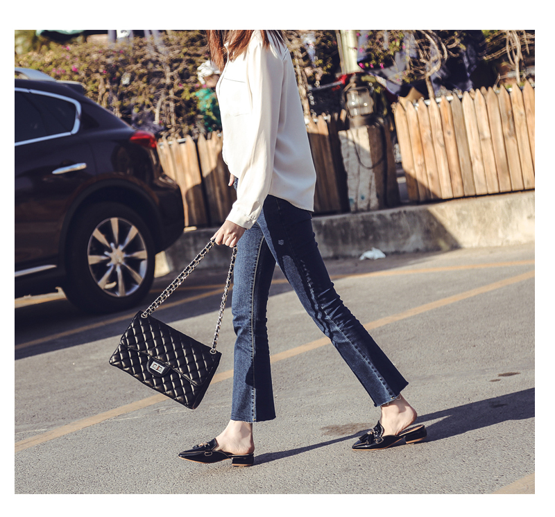 New High-grade enamel stitch tassel blouse 3.5cm b