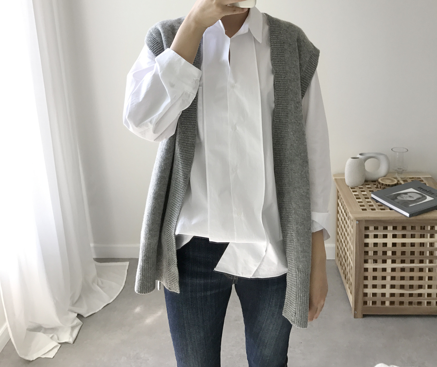 Daily plain shirt Women Autumn basic cotton Cotton