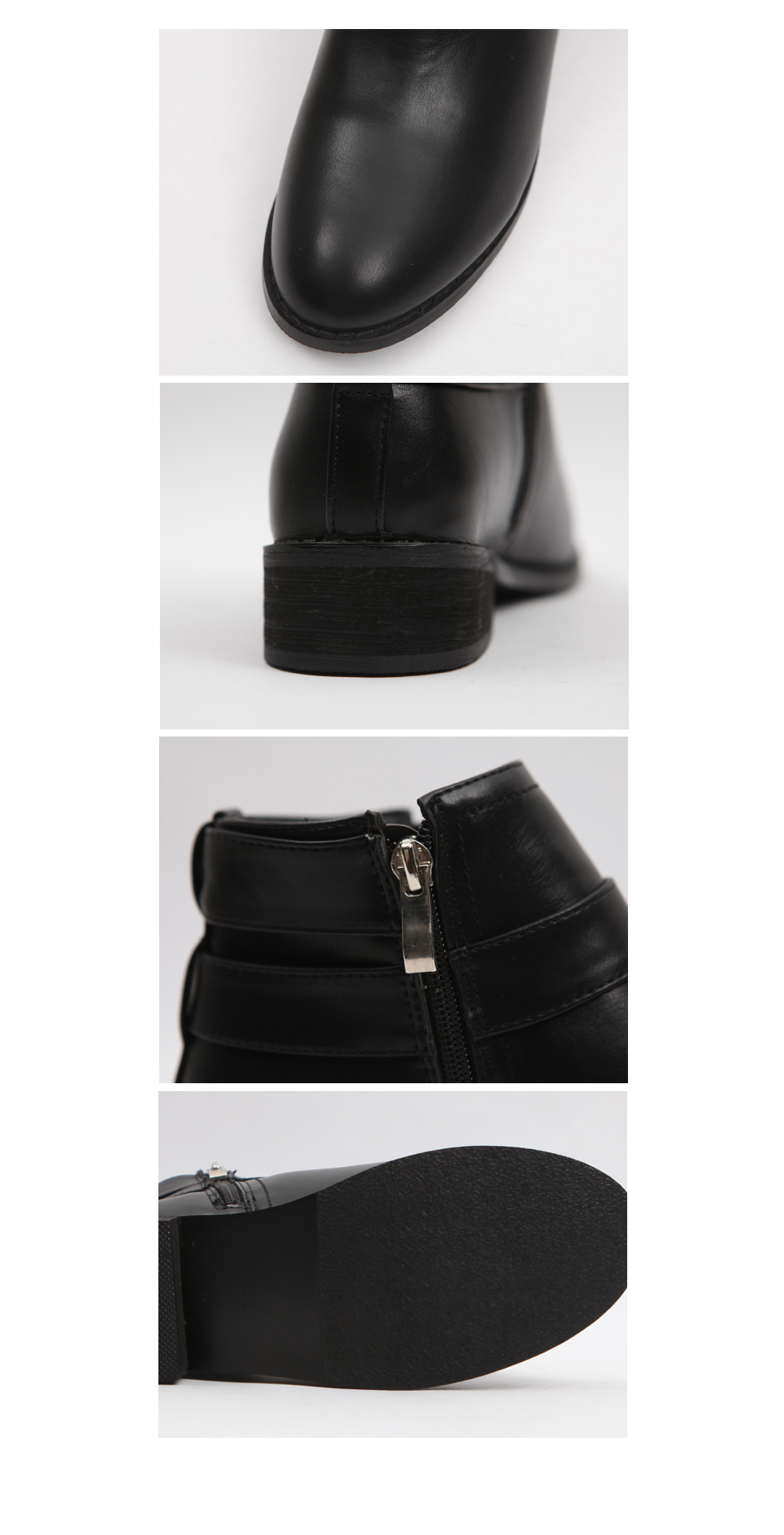 NEW WOMEN WALLKER BOOTS Ankle Buckle Zipper Flat W