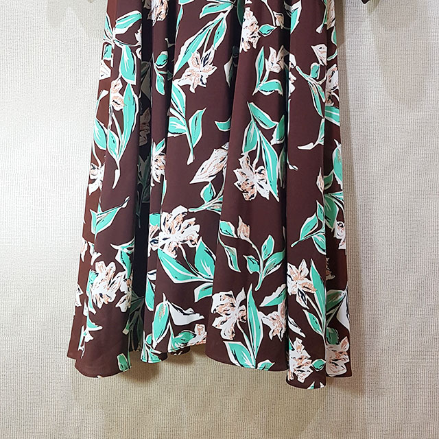 New Women Dress High Quality Autumn Flower Long Go