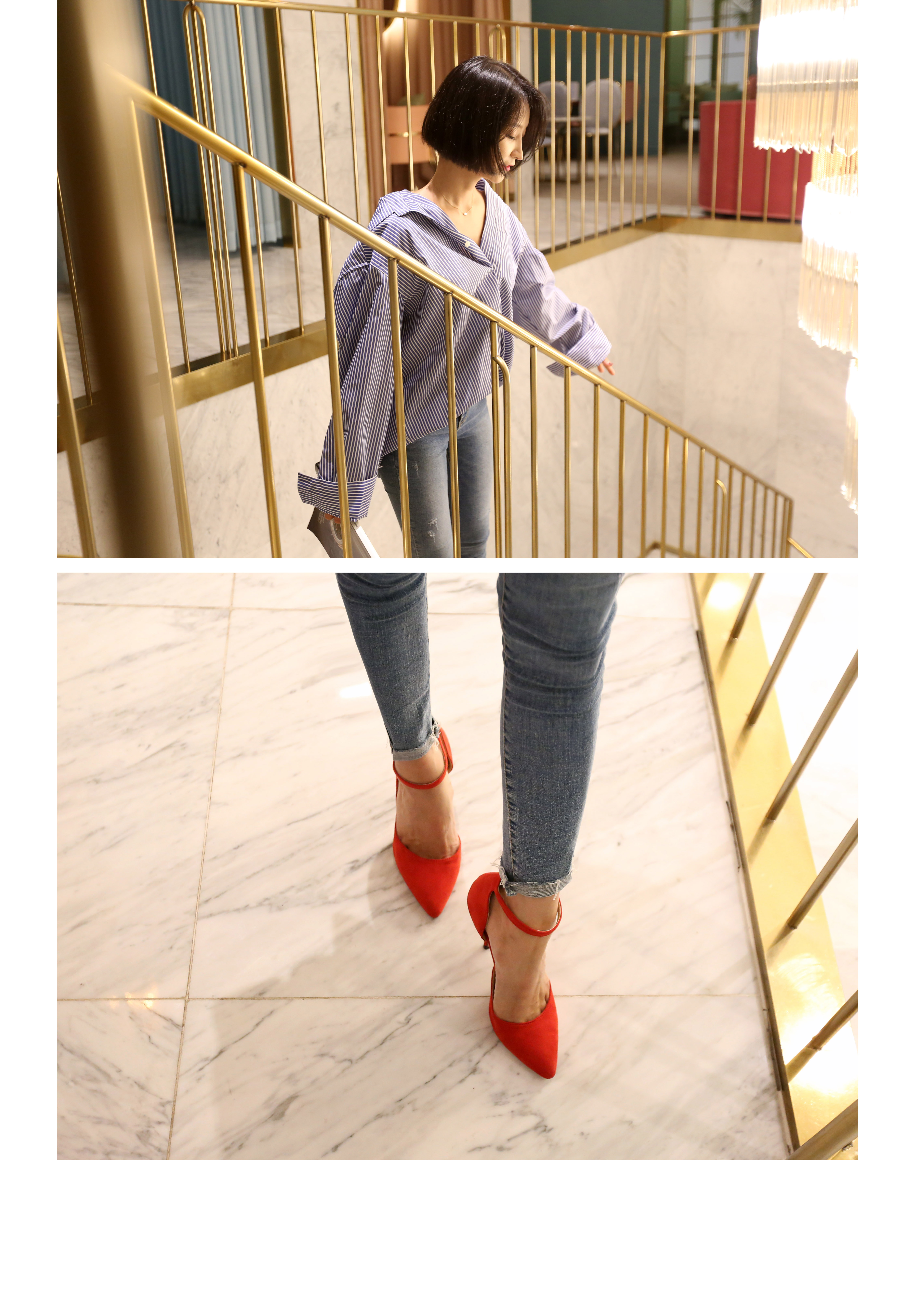 Heap Nine Oh Buffett Striped Shirt Girlfriend Whit