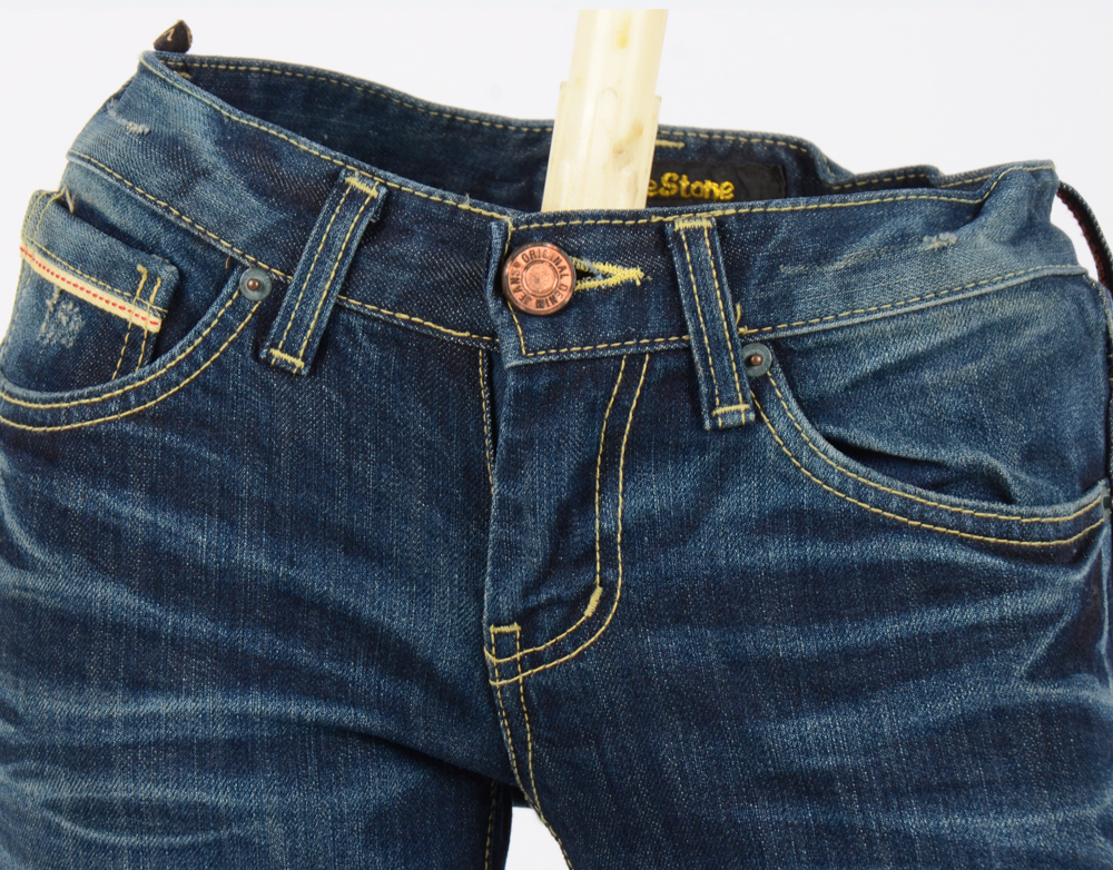 Women Jeans Pants Pretzig Beads Jinjiang Boots Cut