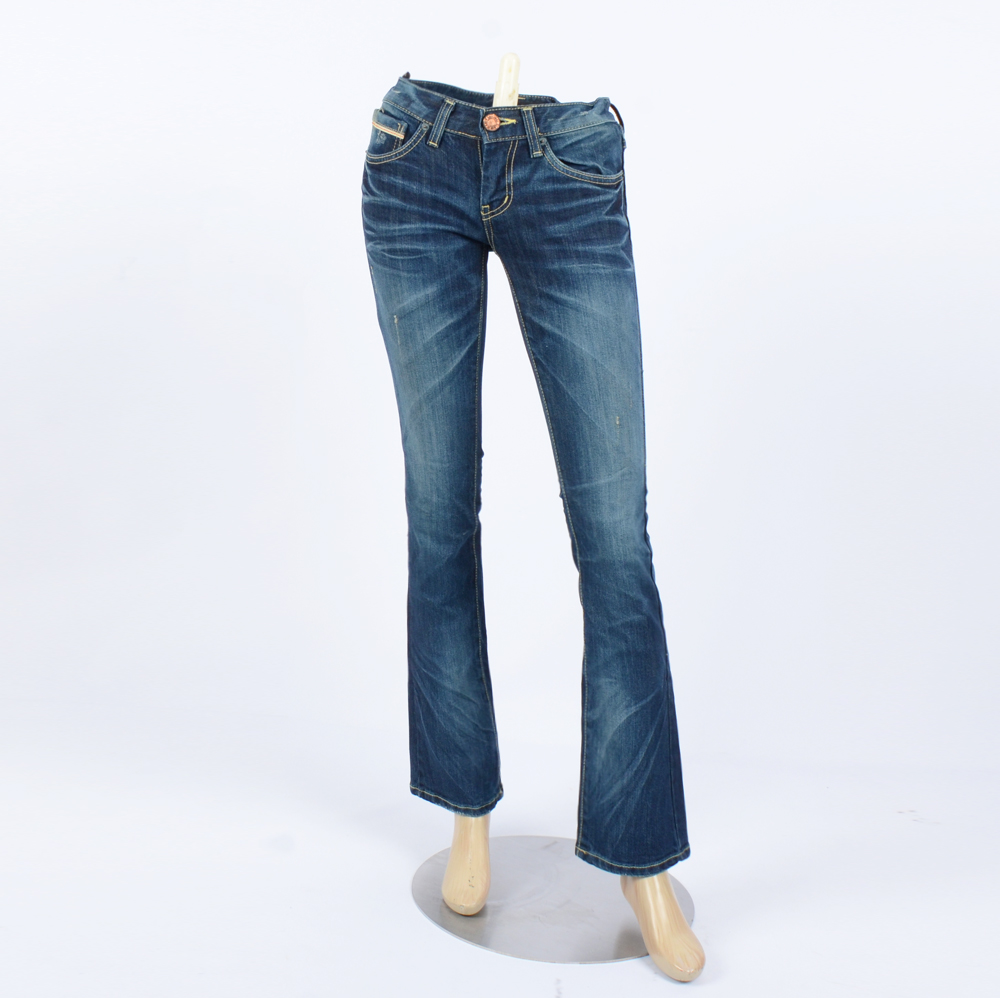 Women Jeans Pants Pretzig Beads Jinjiang Boots Cut