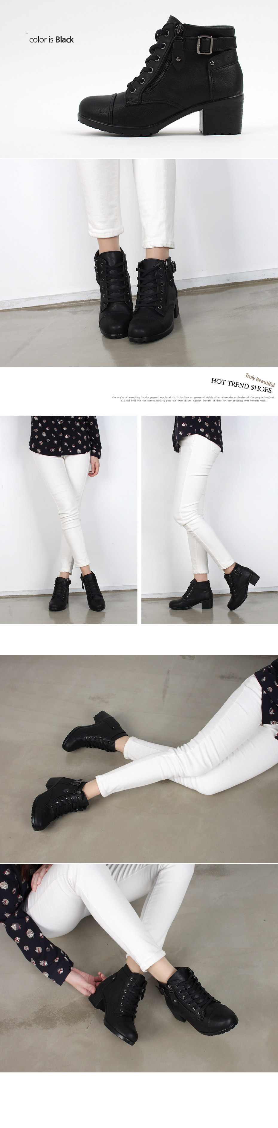 NEW WOMEN WALLKER BOOTS Silk Walker buckle work sh