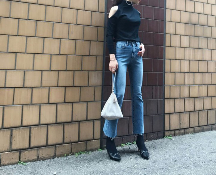 Women Jeans Pants Taini Slim Boots Cut Jeans Girls