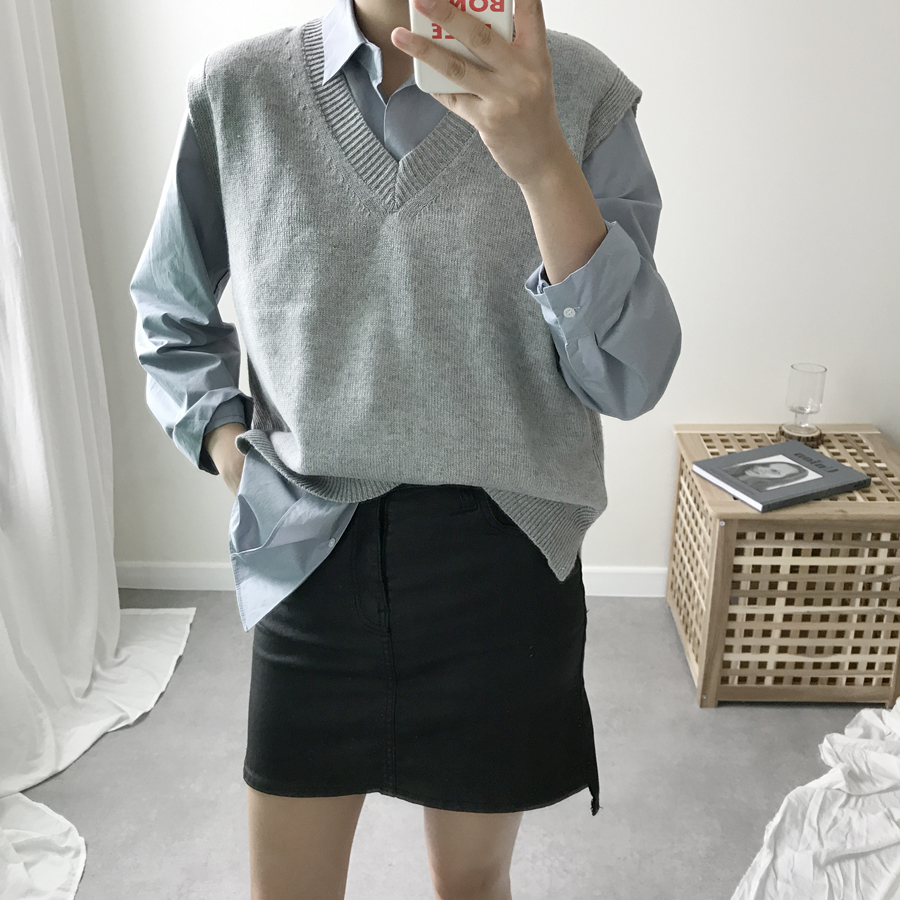 Daily plain shirt Women Autumn basic cotton Cotton