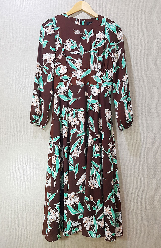 New Women Dress High Quality Autumn Flower Long Go