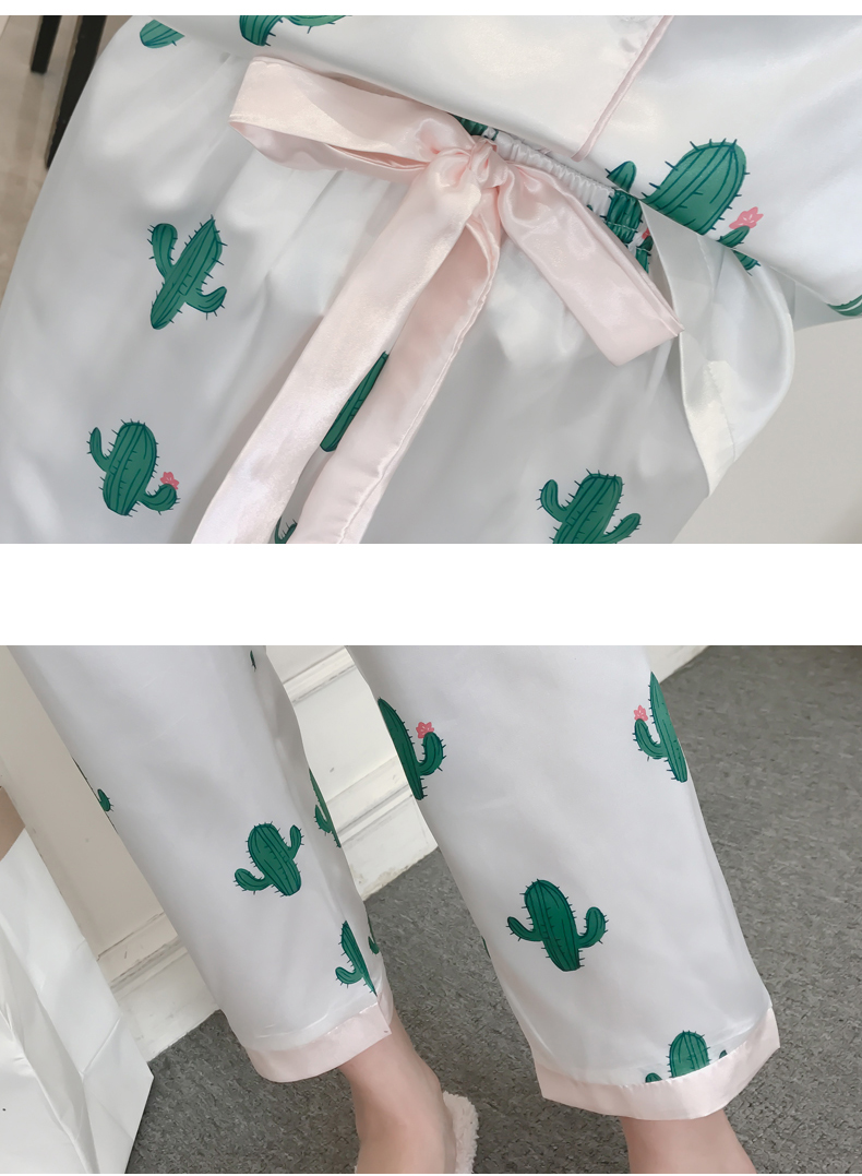New mini cactus pajamas pajamas set women's hom
