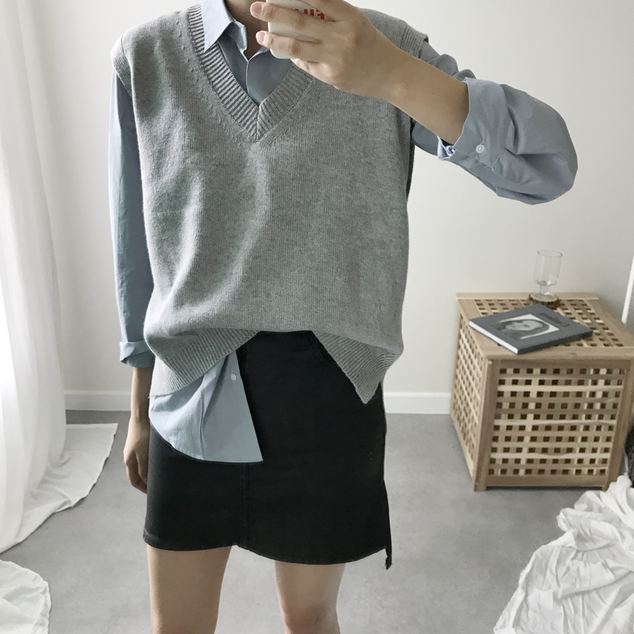 Daily plain shirt Women Autumn basic cotton Cotton