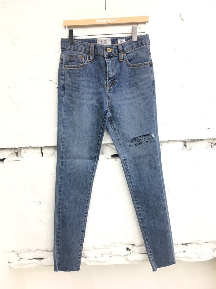 Women Jeans Pants Square diant pants Skinny denim 
