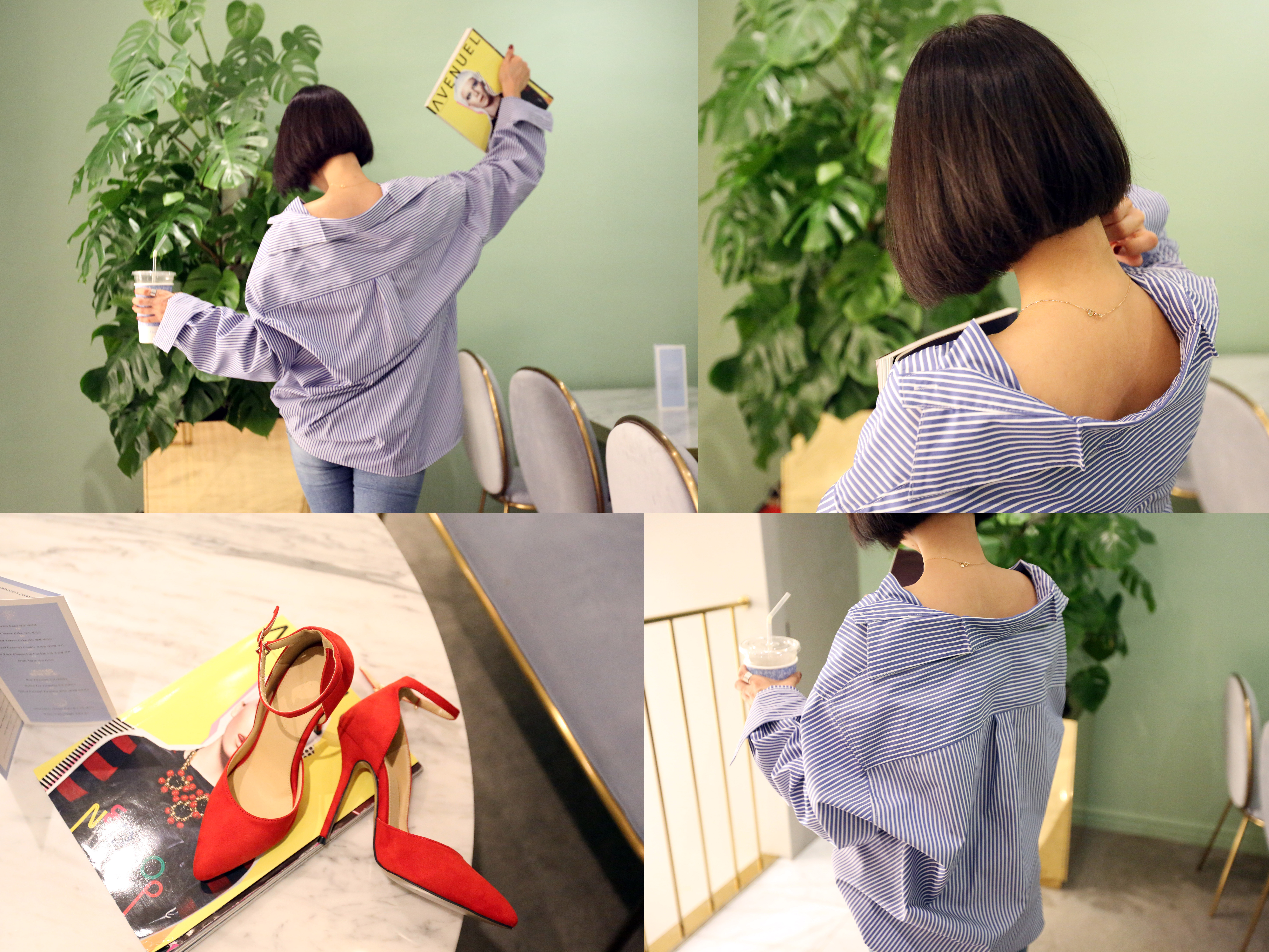 Heap Nine Oh Buffett Striped Shirt Girlfriend Whit