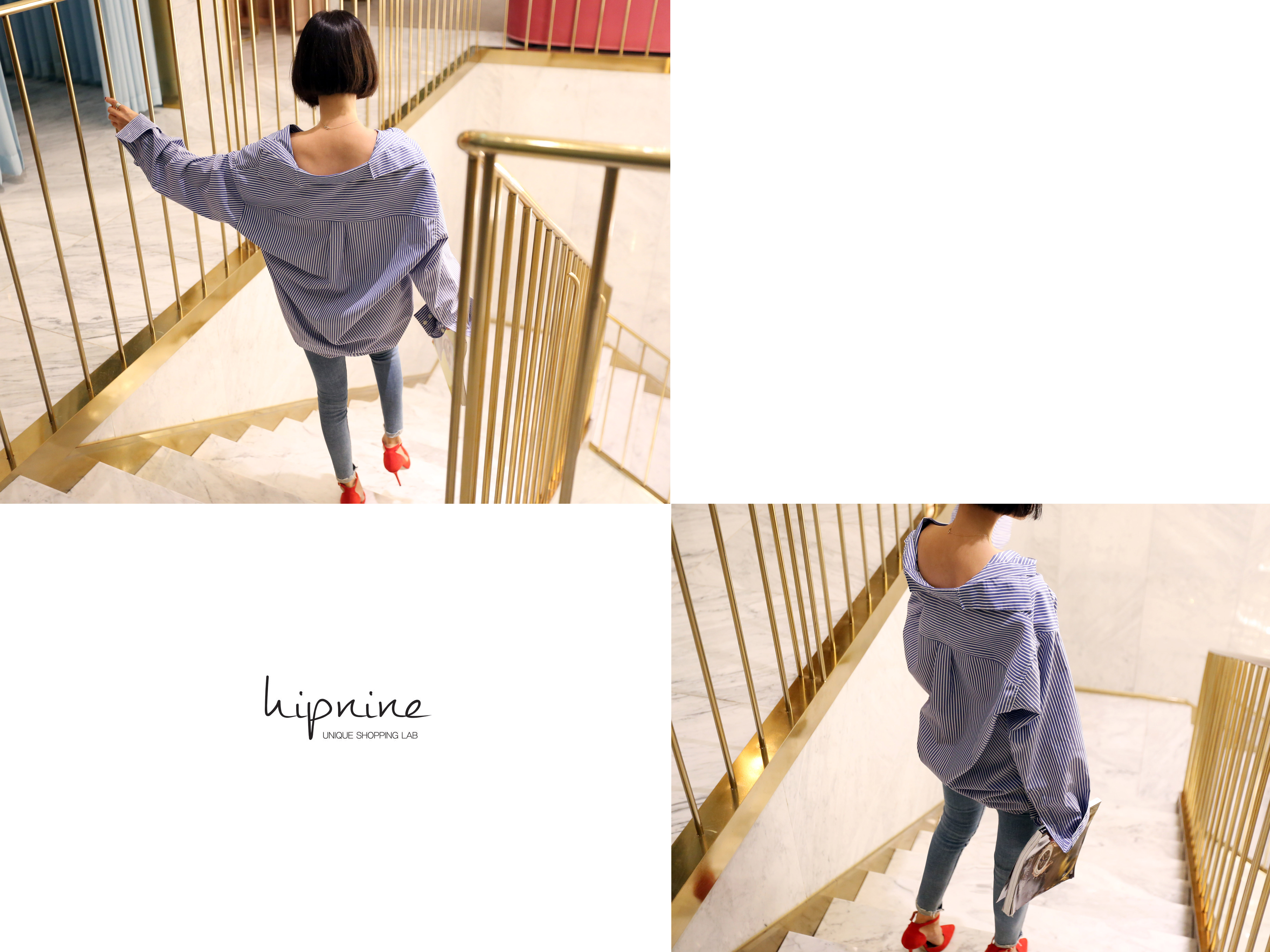 Heap Nine Oh Buffett Striped Shirt Girlfriend Whit