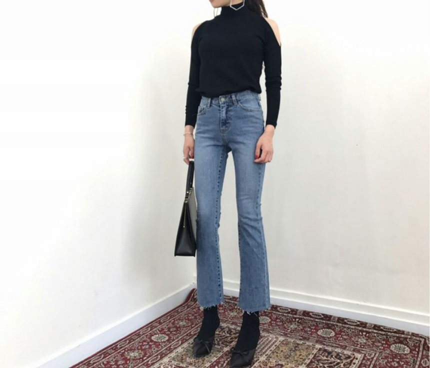 Women Jeans Pants Taini Slim Boots Cut Jeans Girls