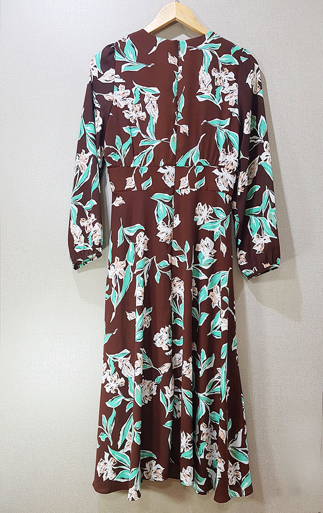 New Women Dress High Quality Autumn Flower Long Go