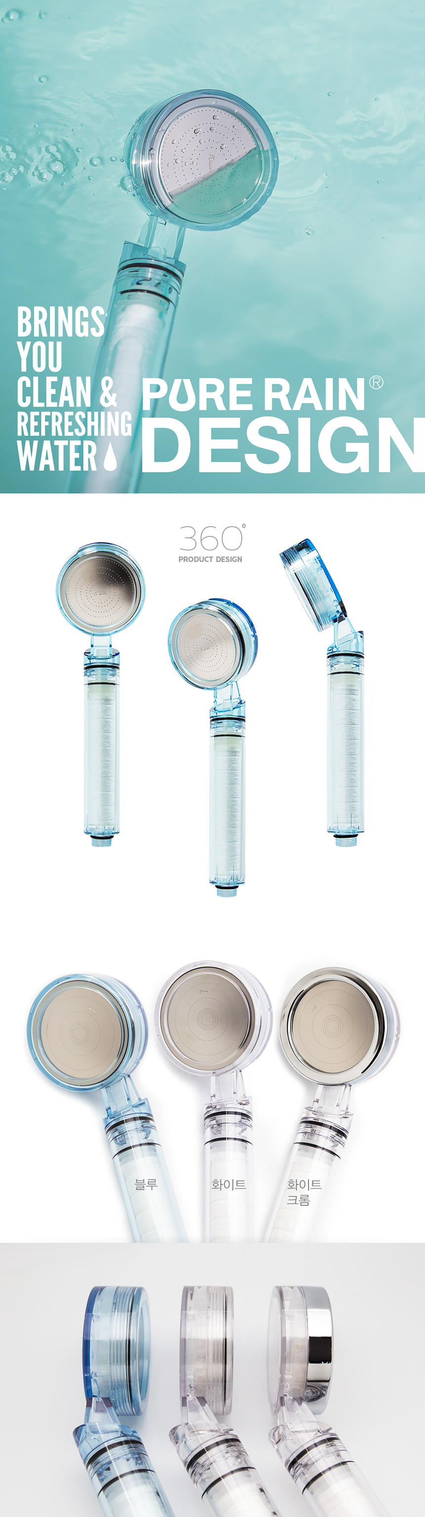 NEW POWERFUL SHOWERHEAD Pure Rain Shower Head Sink