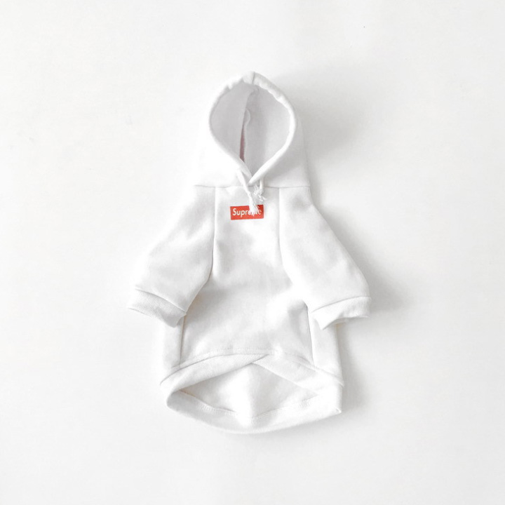 NEW DOG FASHION Supreme logo box hoodie dog puppy 