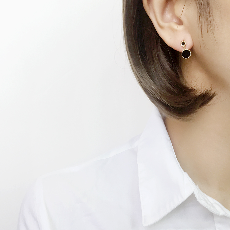 Unique Cubic Earrings Mini Earrings Titanium Antiq