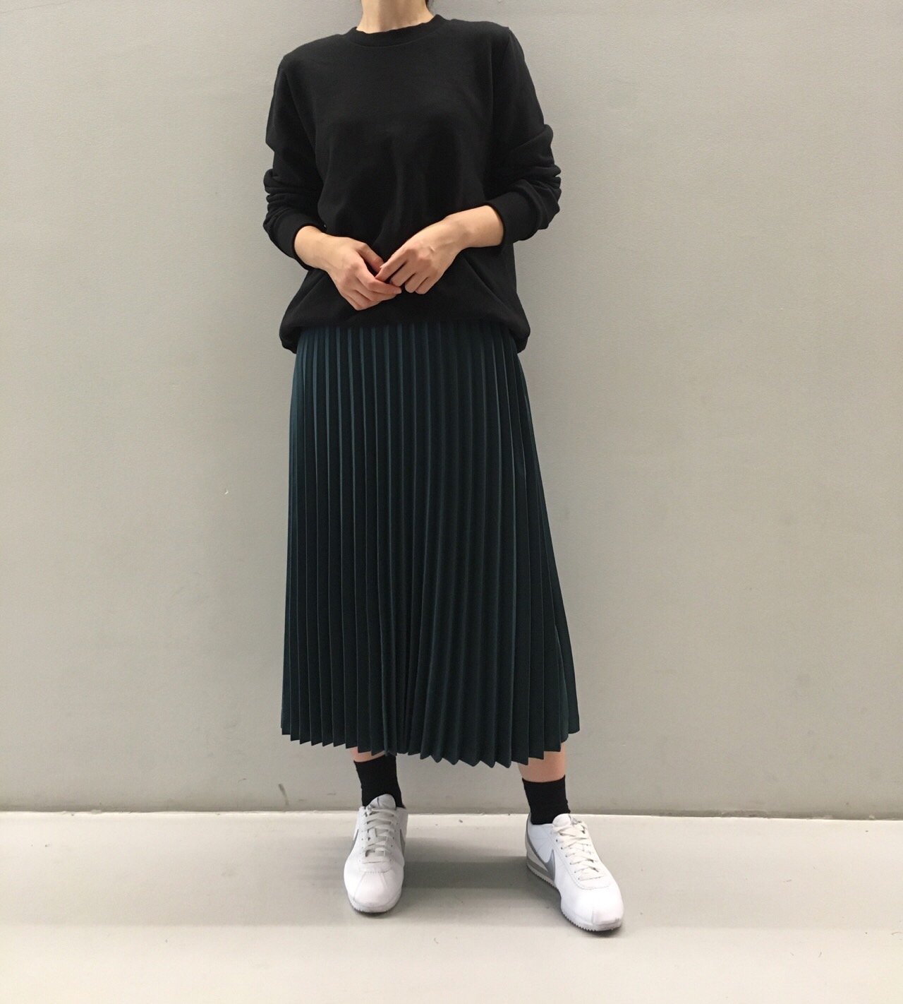 Chinchin wrinkled long skirts Autumn gathering nou