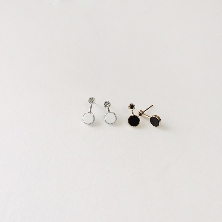 Unique Cubic Earrings Mini Earrings Titanium Antiq