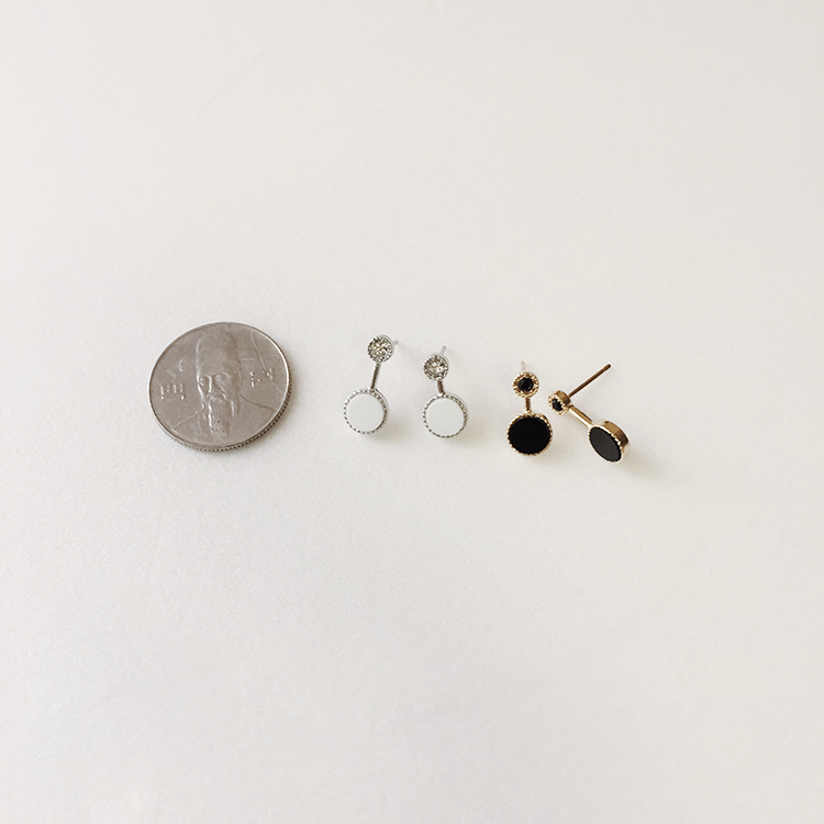 Unique Cubic Earrings Mini Earrings Titanium Antiq