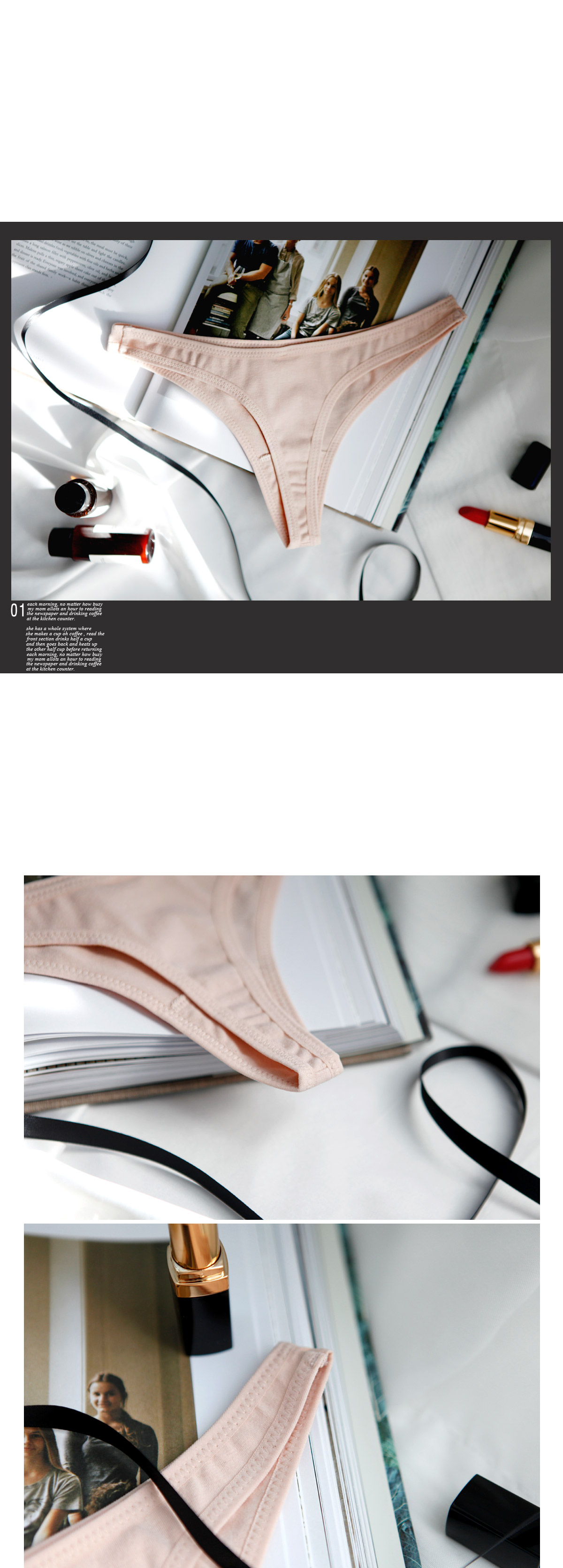 Women Underwear Mono Groove Bikini Inner Panty 1 C