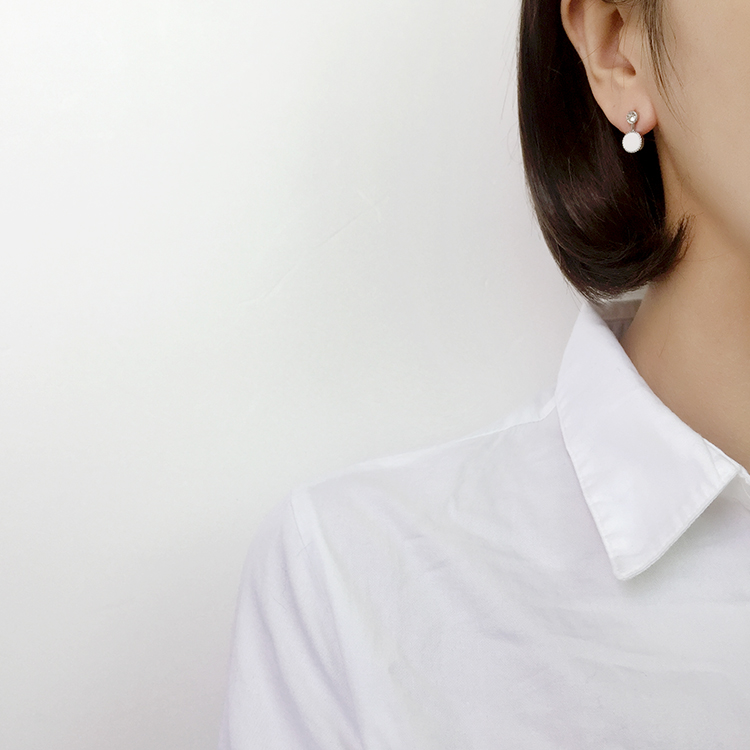 Unique Cubic Earrings Mini Earrings Titanium Antiq