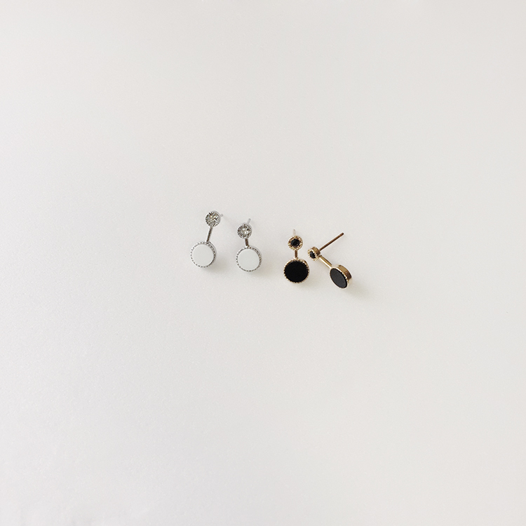 Unique Cubic Earrings Mini Earrings Titanium Antiq