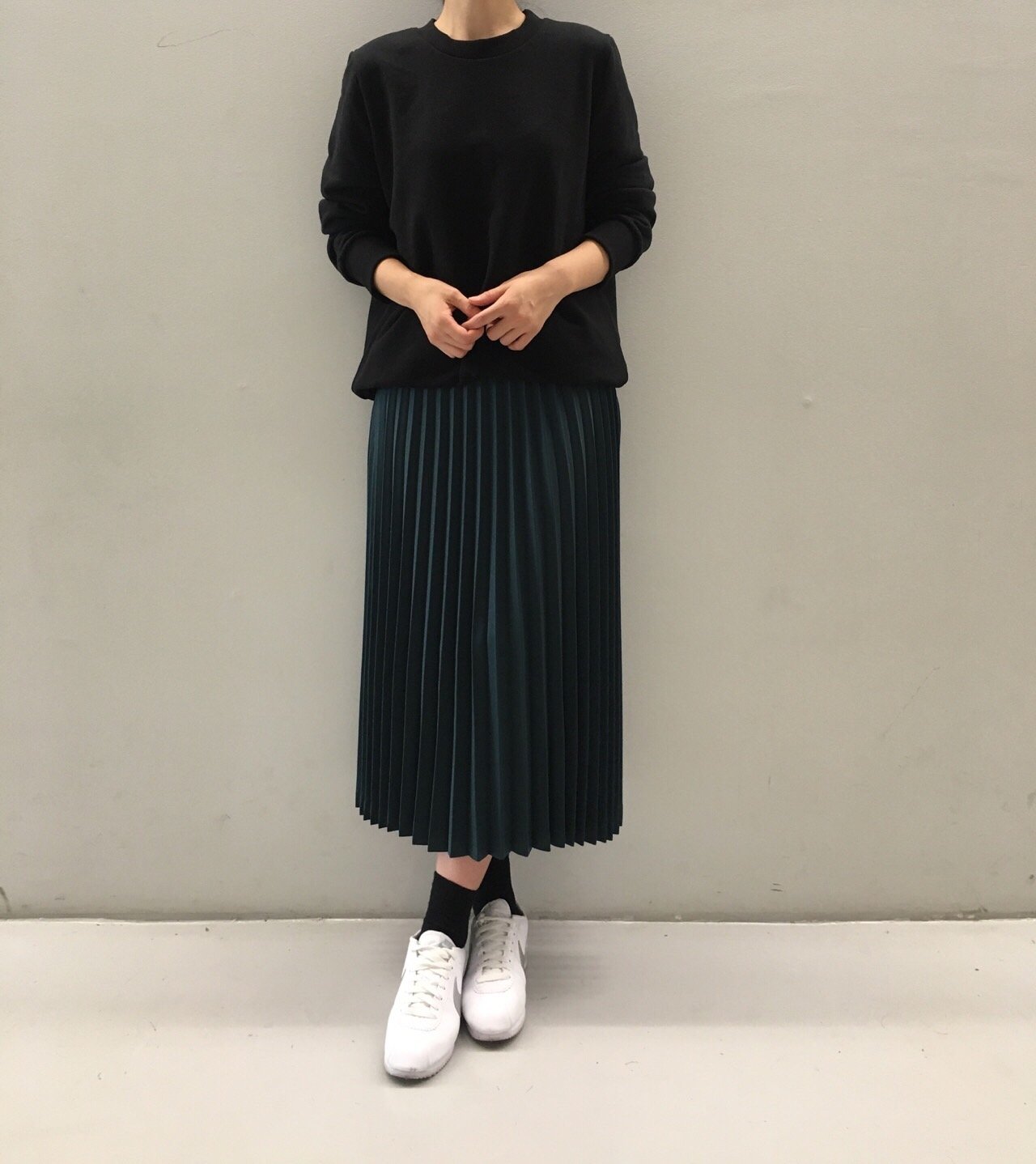 Chinchin wrinkled long skirts Autumn gathering nou